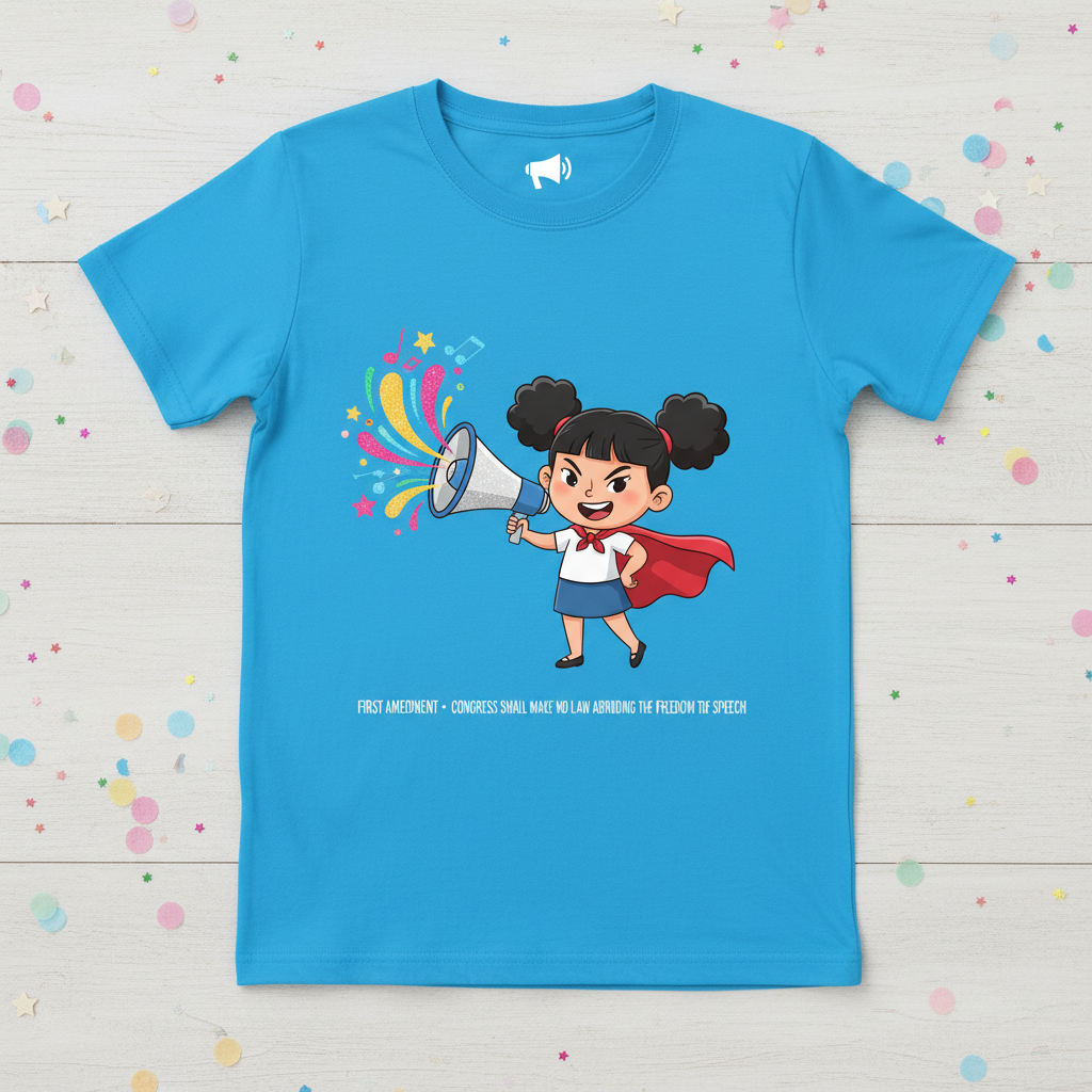 Unmuted Girls 5-8 Tee - Sky Blue