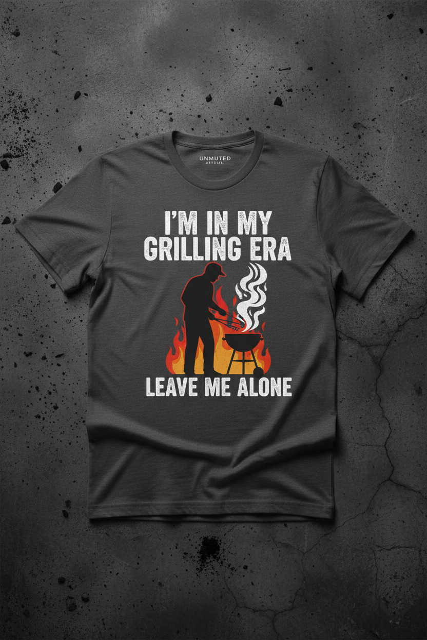 I'm In My Grilling Era Leave Me Alone Charcoal Tee