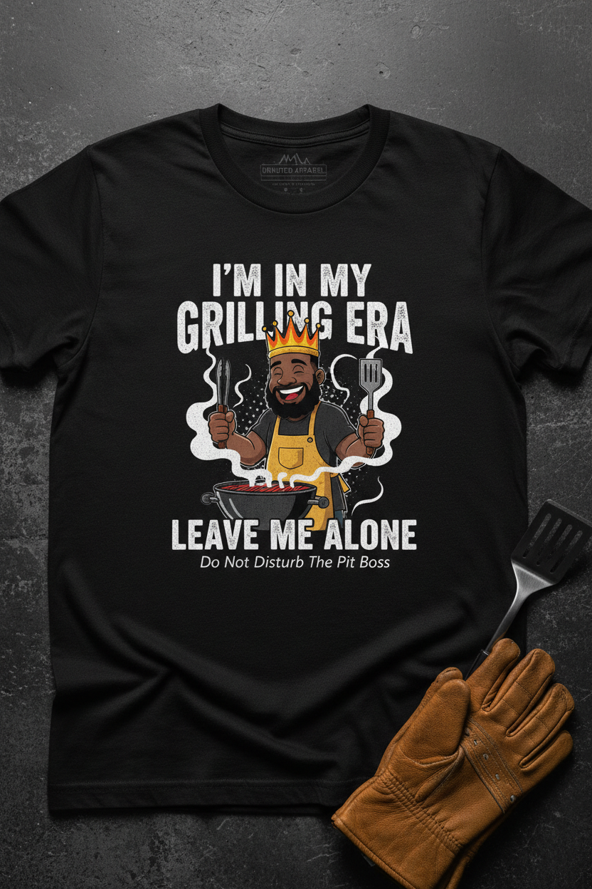 I'm In My Grilling Era Black Dad Edition Black Tee