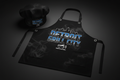 Detroit Grill City BBQ Apron and Chef Hat Set by Unmuted Apparel