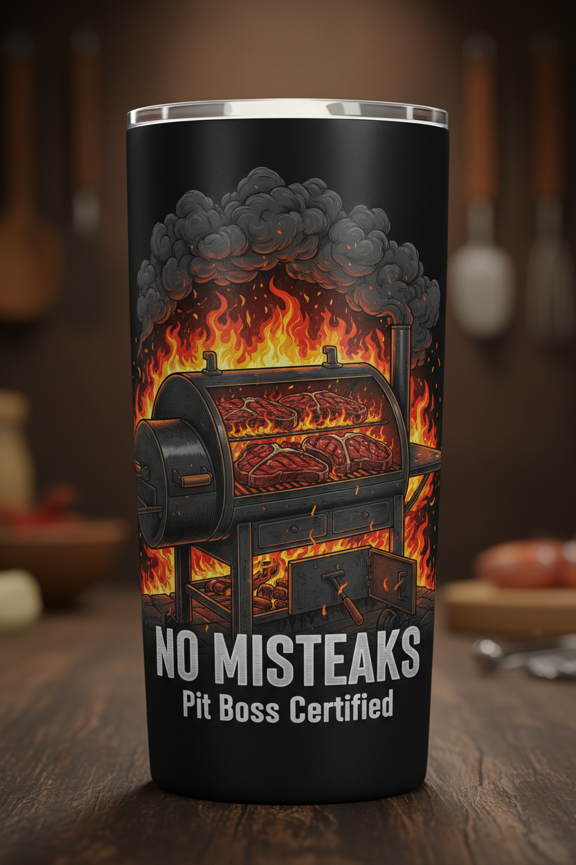 No Misteaks Pit Boss Certified Matte Black BBQ Tumbler