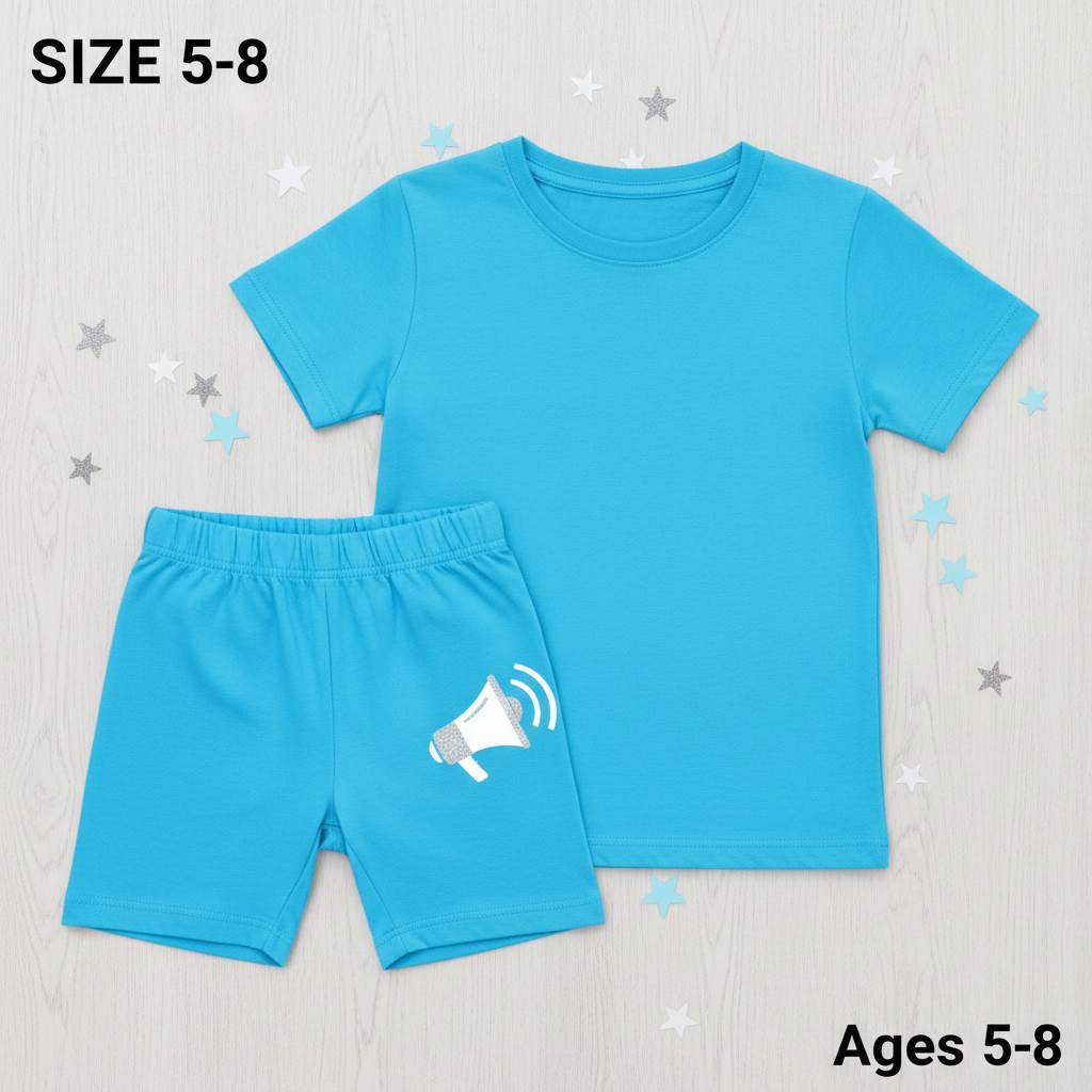 Unmuted Girls 5-8 Shorts - Sky Blue