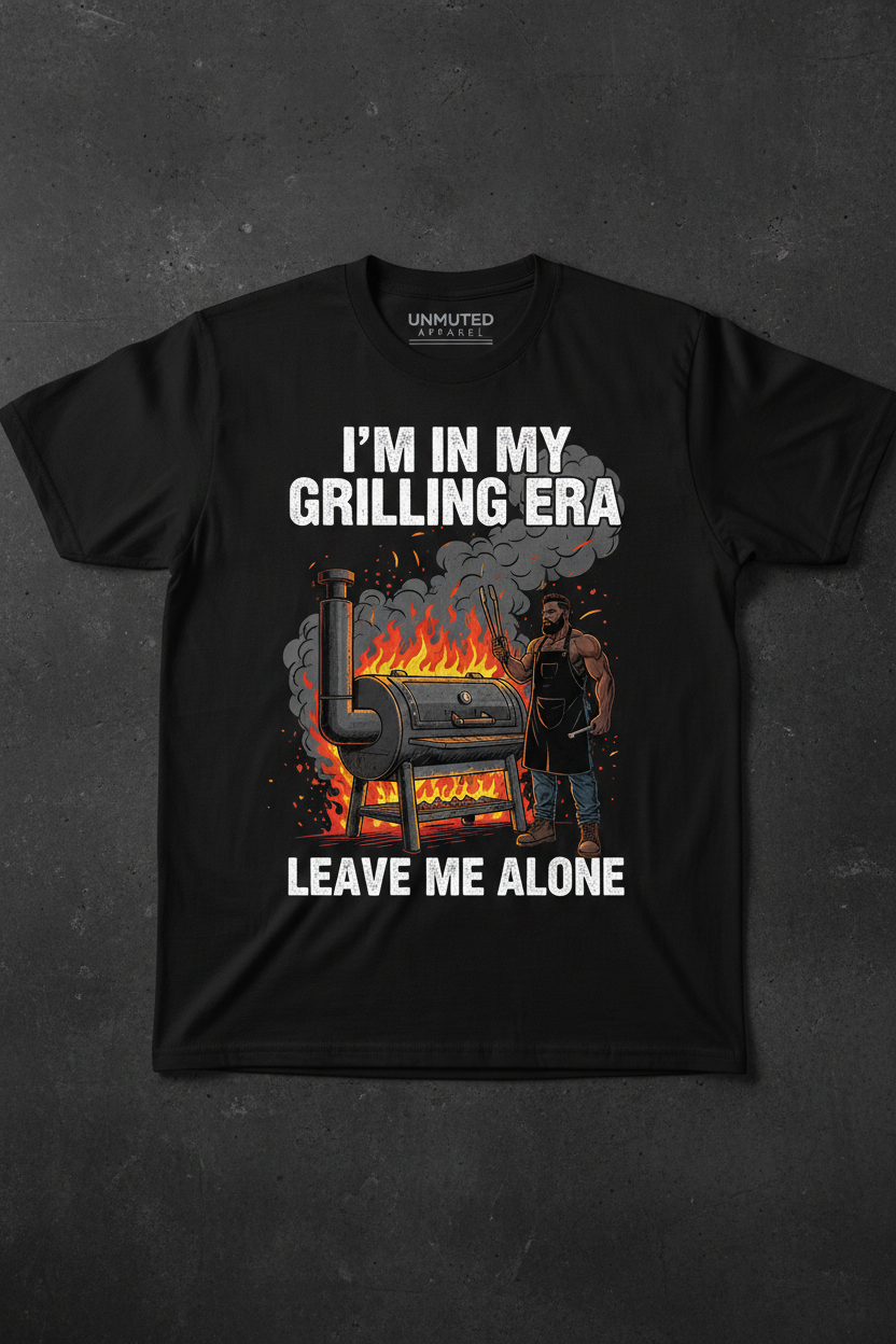 I'm In My Grilling Era Black Dad Edition Upgraded Commercial Grill Tee