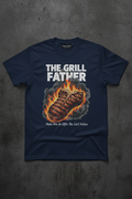 The Grill Father Navy Graphic Tee by Unmuted Apparel