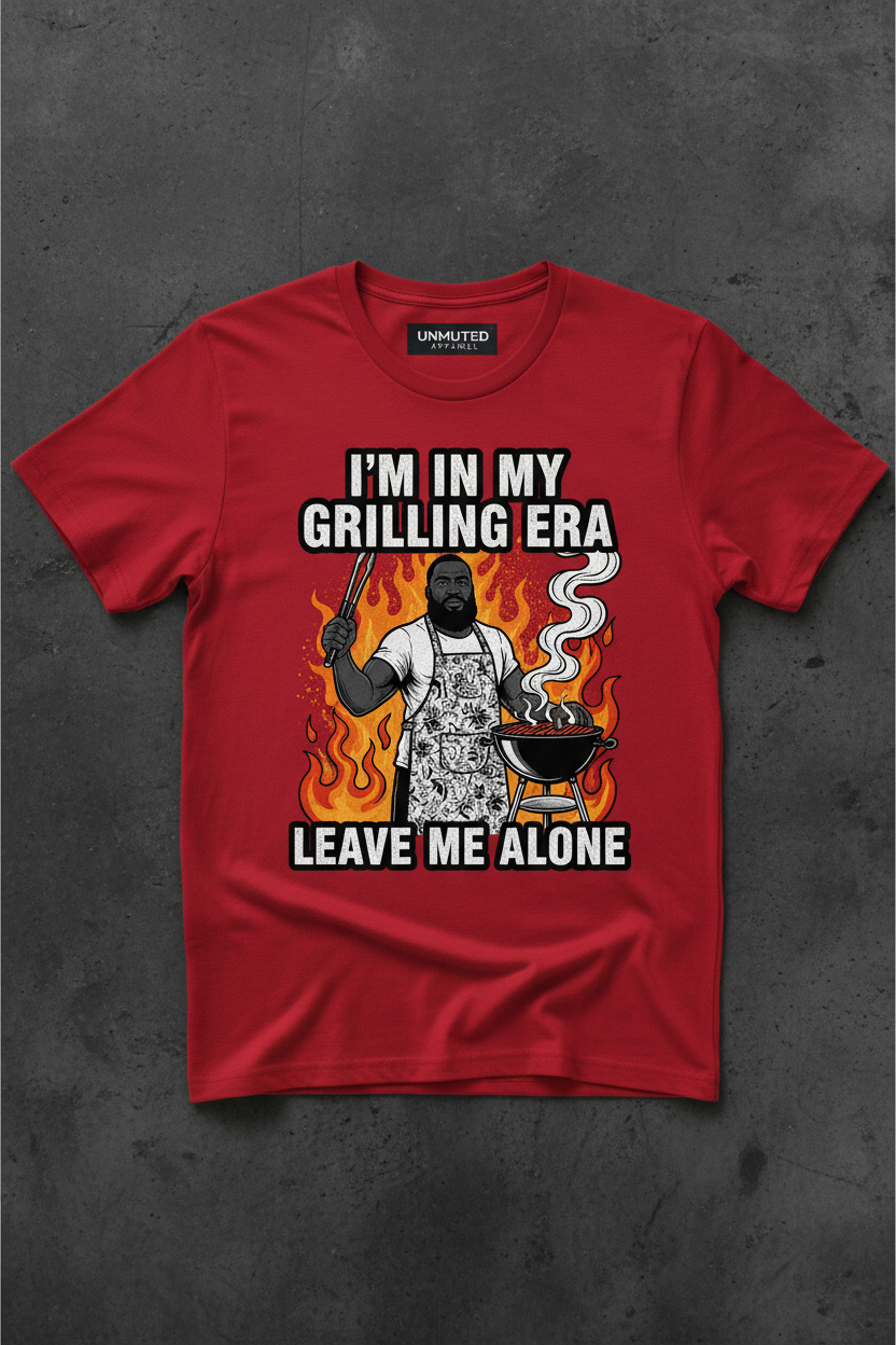 I'm In My Grilling Era Black Dad Edition Red Tee