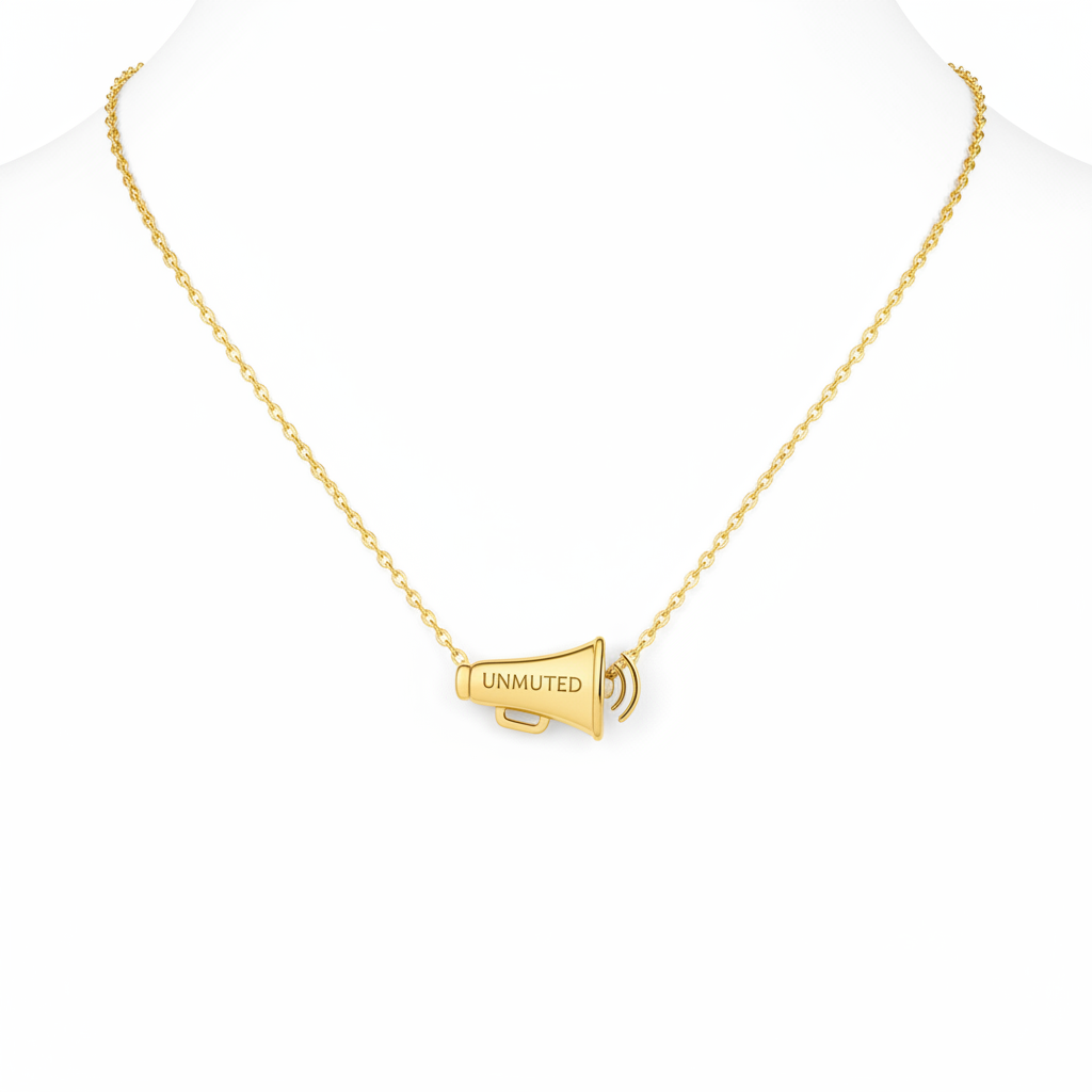Unmuted Megaphone Necklace - Gold