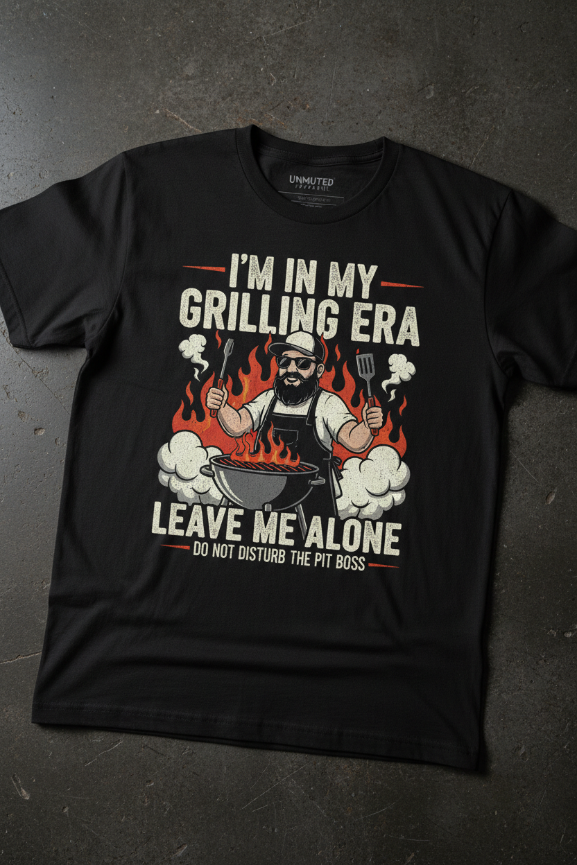 I'm In My Grilling Era Leave Me Alone Black Tee