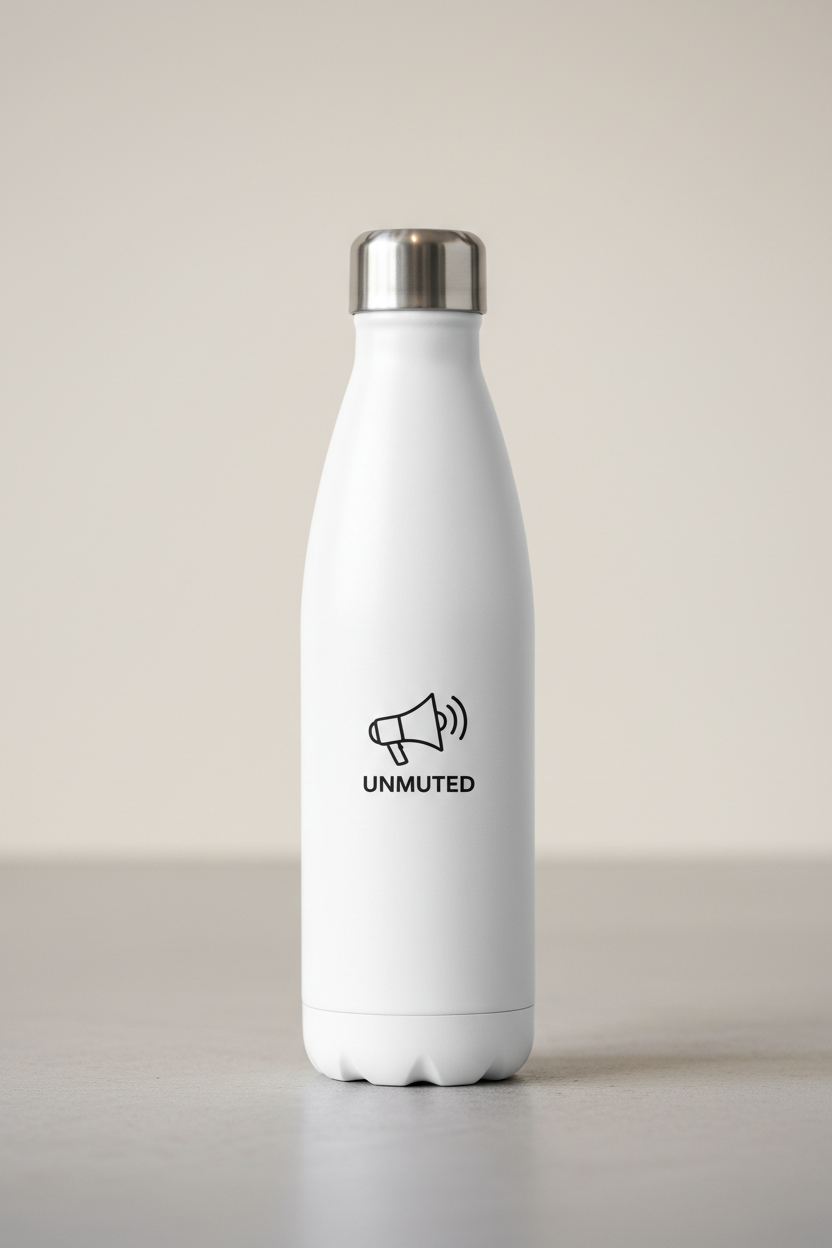 Unmuted Water Bottle - Matte White