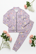 Called Blessed Lavender Floral 2-Piece Jogging Set by Unmuted Apparel